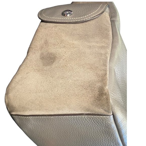 COACH c1522 Pennie Gray Pebbled Leather Shoulder bag  Large Handbag - Picture 8 of 14